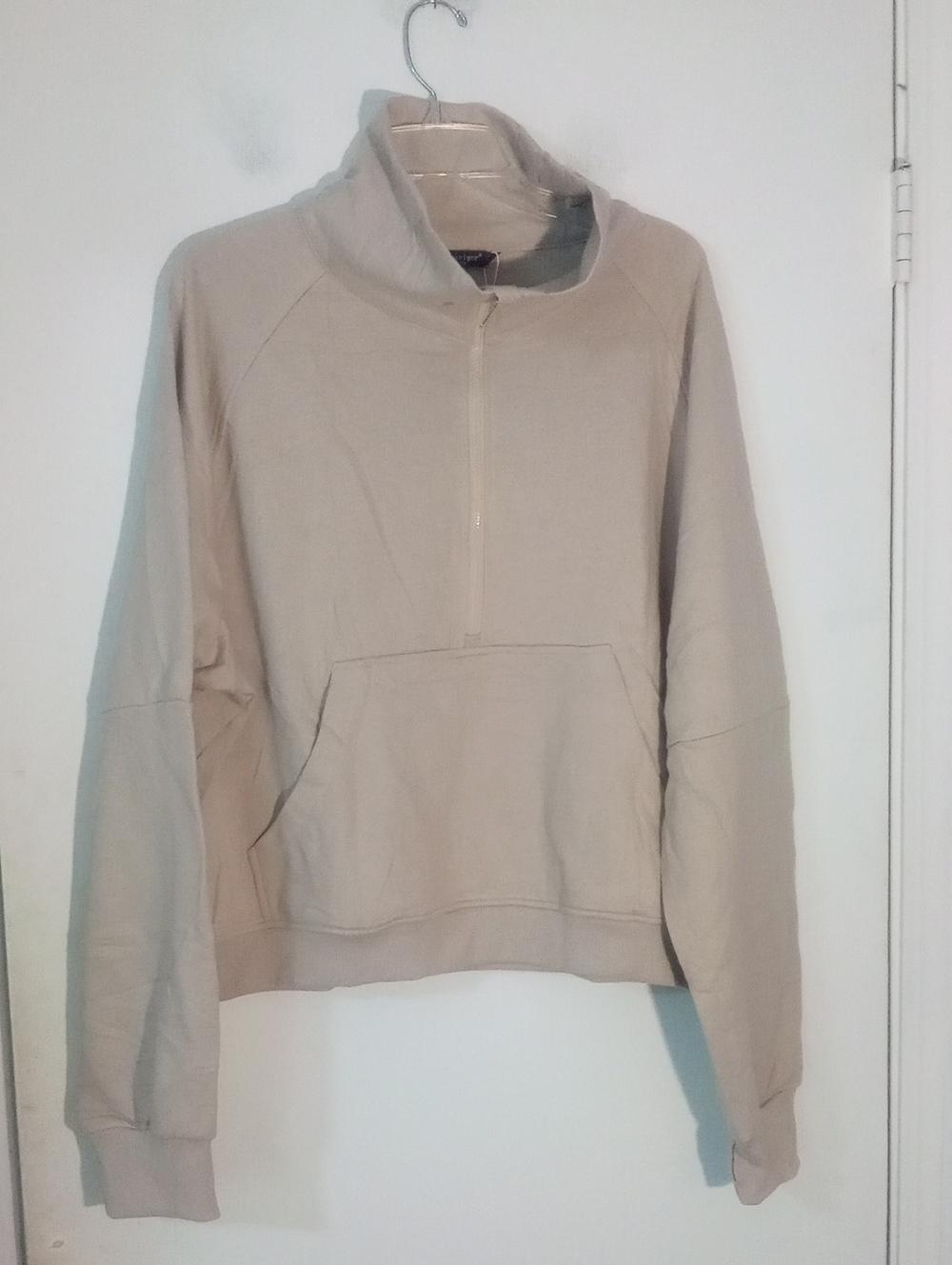 Rosvigor Beige Half-Zip Pullover Sweatshirt Unisex 2XL NWT
